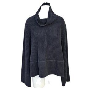 Lululemon Retreat Yourself Pullover Sweater Size M/L Gray Black Wash Funnel Neck